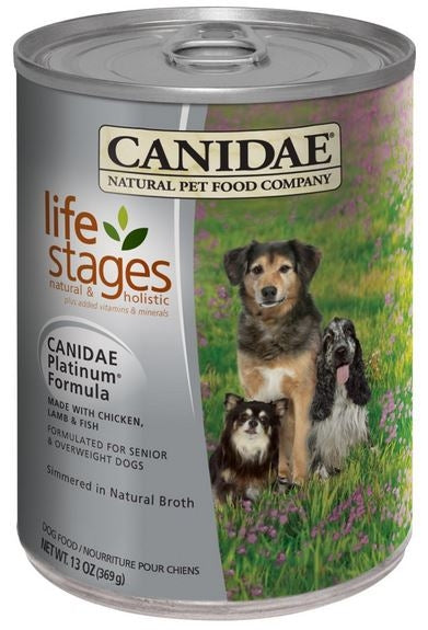 Canidae Platinum Formula for Seniors and Over Weight Dogs Canned Dog Food