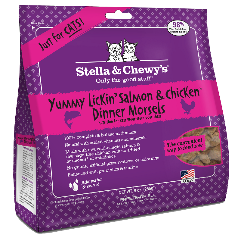 Stella & Chewy's Yummy Lickin Salmon and Chicken Freeze Dried Cat Food