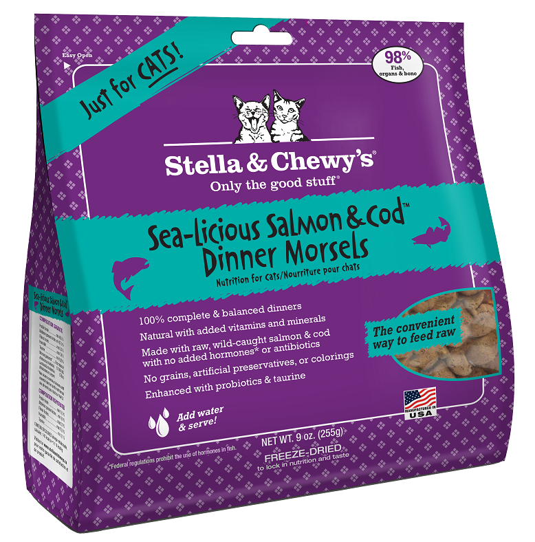 Stella & Chewy's Sea Licious Salmon and Cod Freeze Dried Dinner Cat Food