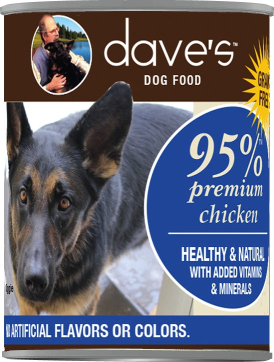 Dave's Premium Chicken 95% Meat Canned Dog Food
