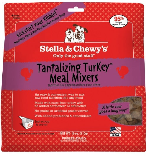 Stella & Chewy's Freeze Dried Meal Mixers Tantalizing Turkey Formula for Dogs Food