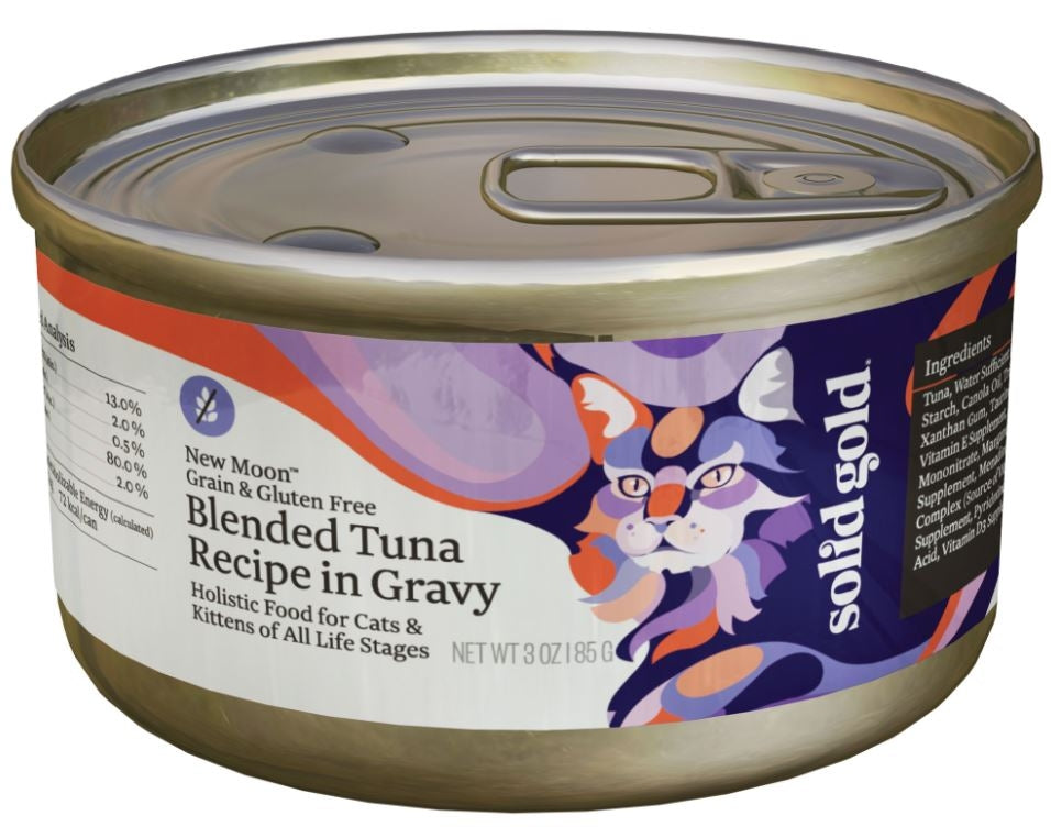 Solid Gold New Moon Grain Free All Life Stages Tuna Recipe Canned Cat Food