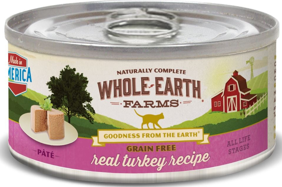 Whole Earth Farms Grain Free Real Turkey Recipe Canned Cat Food