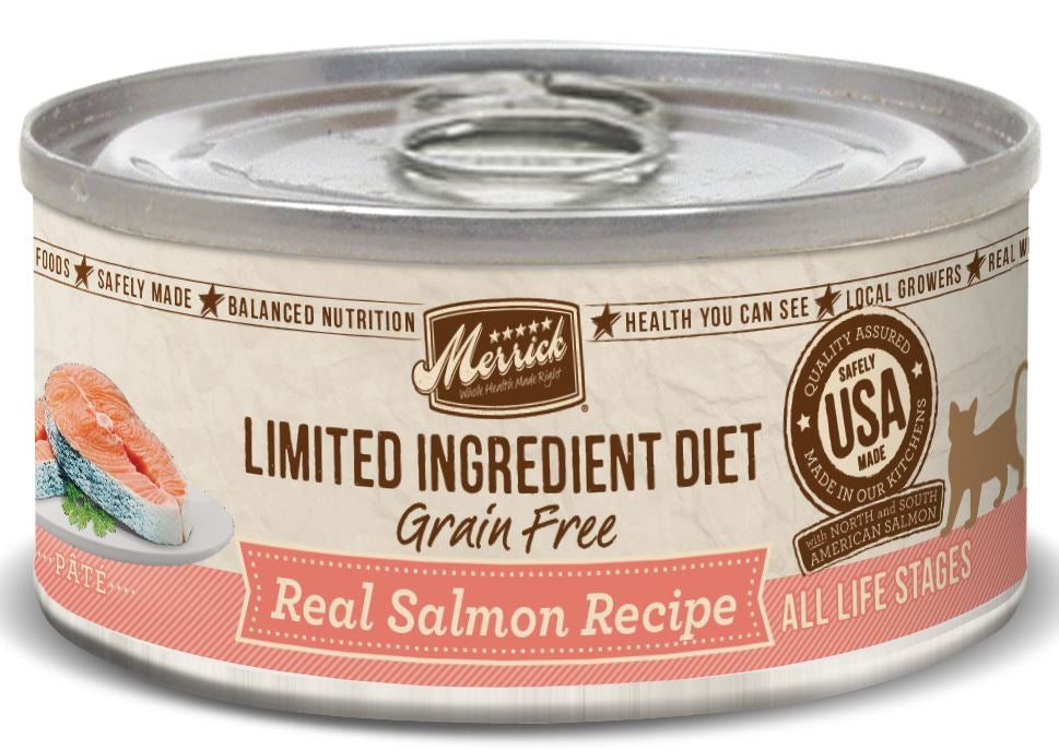 Merrick Limited Ingredient Diet Grain Free Real Salmon Pate Canned Cat Food