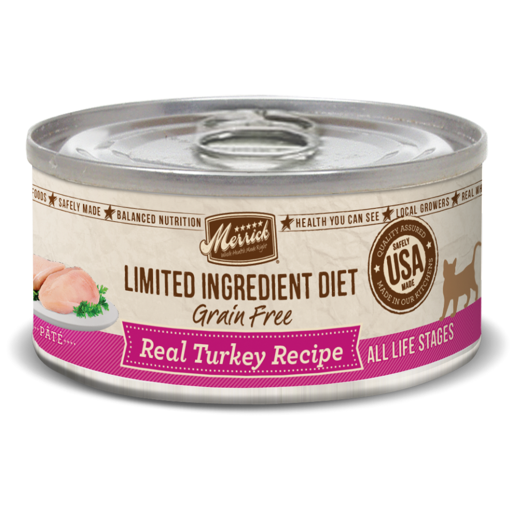 Merrick Limited Ingredient Diet Grain Free Real Turkey Pate Canned Cat Food