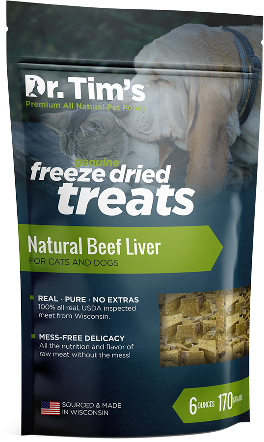 Dr. Tim's Freeze Dried Natural Beef Liver Dog and Cat Treats