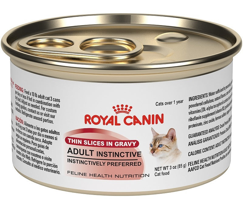 Royal Canin Feline Health Nutrition Adult Instinctive Thin Slices in Gravy Canned Cat Food