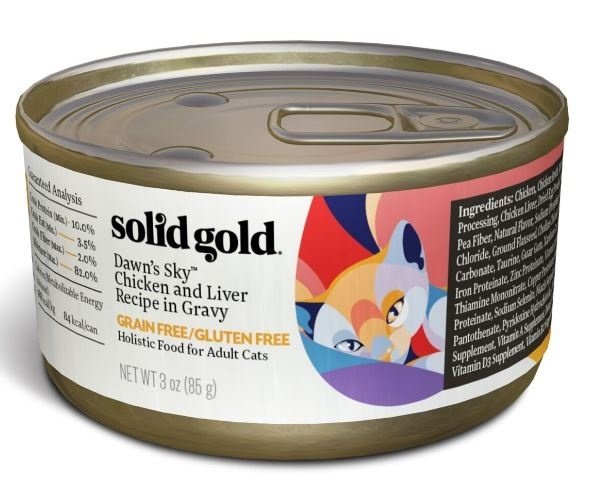 Solid Gold Grain Free Adult Dawn's Sky Chicken and Liver Recipe Canned Cat Food