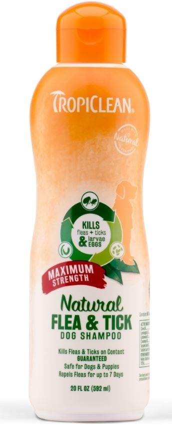 Tropiclean Natural Flea and Tick Maximum Strength Pet Shampoo