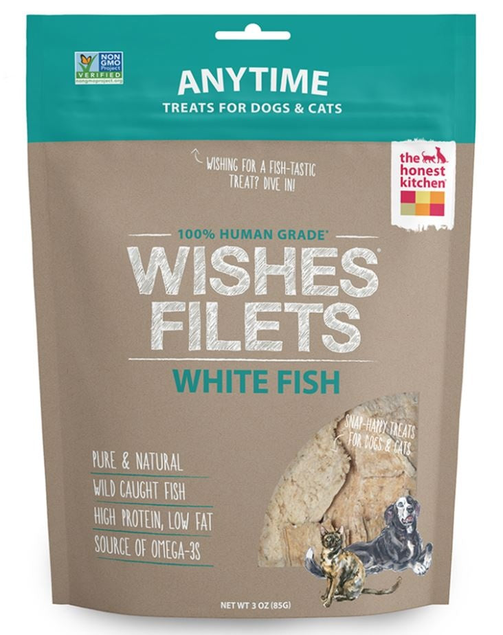 The Honest Kitchen WISHES Whitefish Fillet Dog  and Cat Treats