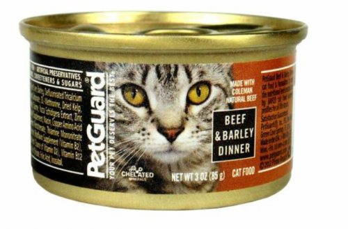 Petguard Coleman Natural Beef and Barley Dinner Canned Cat Food