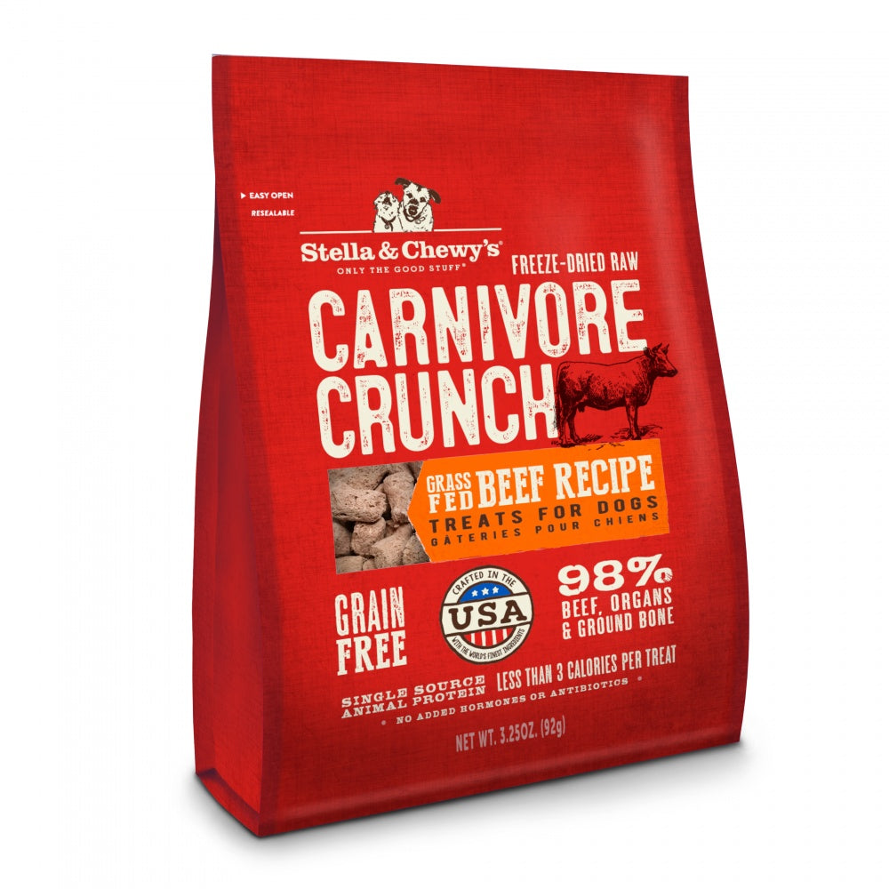 Stella & Chewy's Carnivore Crunch Freeze Dried Beef Recipe Dog Treats