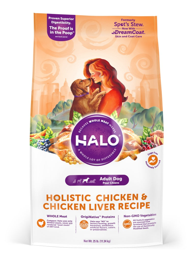 Halo Adult Holistic Chicken & Chicken Liver Recipe Dry Dog Food