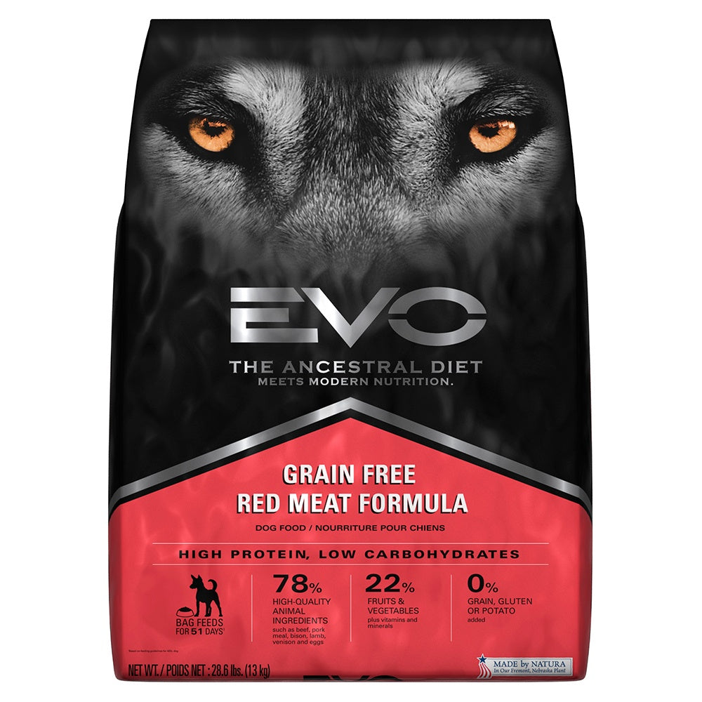 EVO Grain Free Red Meat Large Bites Dry Dog Food