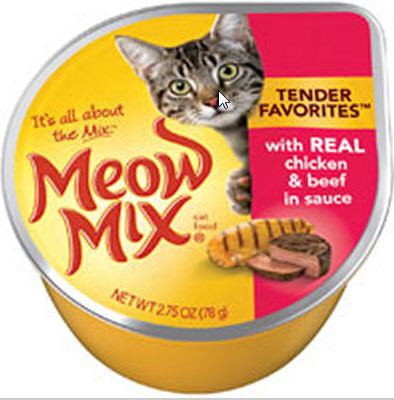 Meow Mix Tender Favorites Real Chicken and Beef in Gravy Cat Food Cups