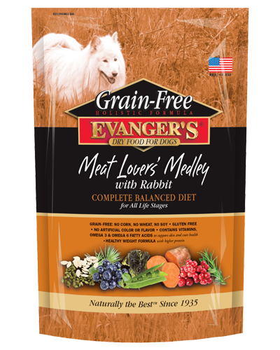 Evangers Grain Free Meat Lover's Medley with Rabbit Dry Dog Food