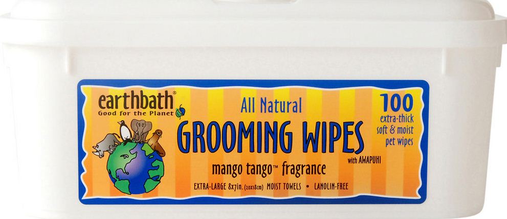 Earthbath Mango Tango Grooming Wipes for Dogs