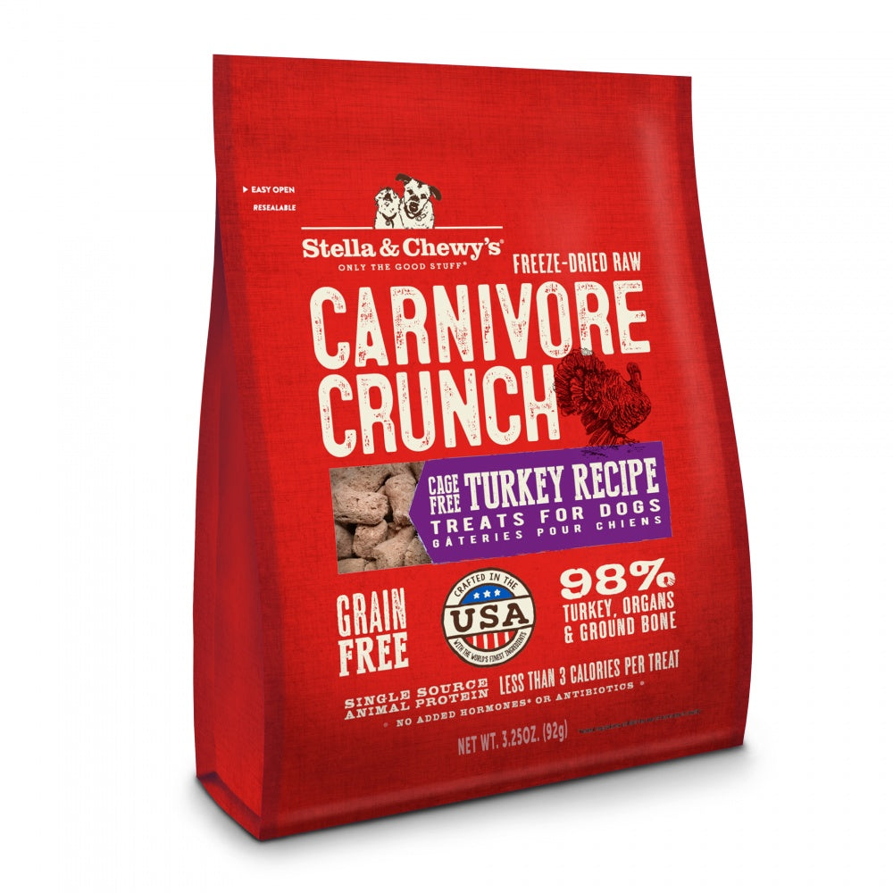 Stella & Chewy's Carnivore Crunch Turkey Recipe Freeze Dried Dog Treats