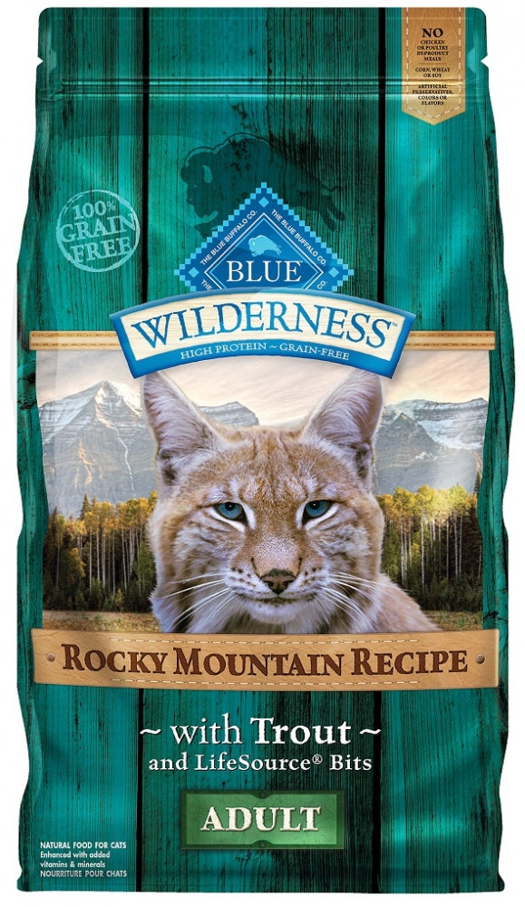 Blue Buffalo Wilderness Rocky Mountain Recipe Adult Grain Free Trout Dry Cat Food