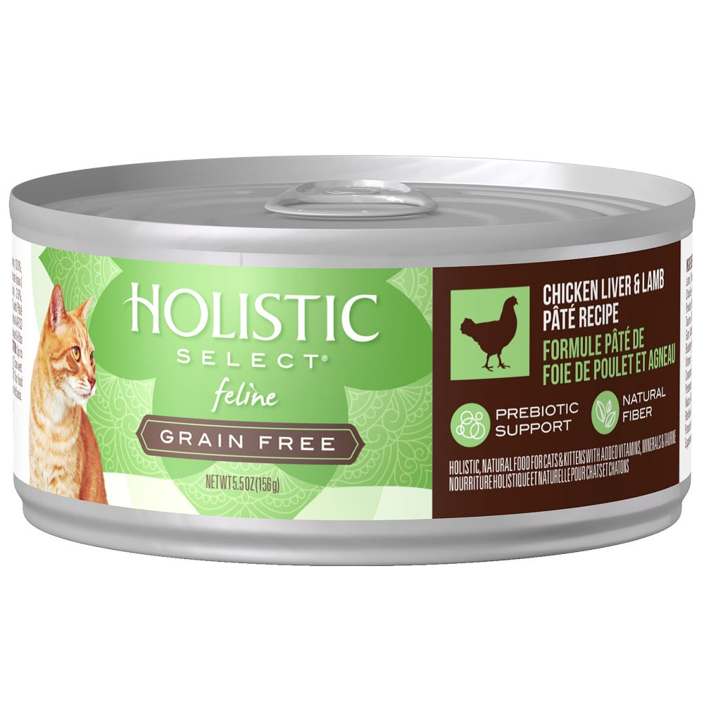 Holistic Select Natural Grain Free Chicken Liver & Lamb Pate Canned Cat Food