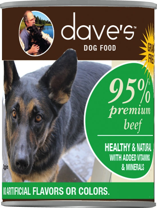 Dave's Premium Beef 95% Meat Canned Dog Food