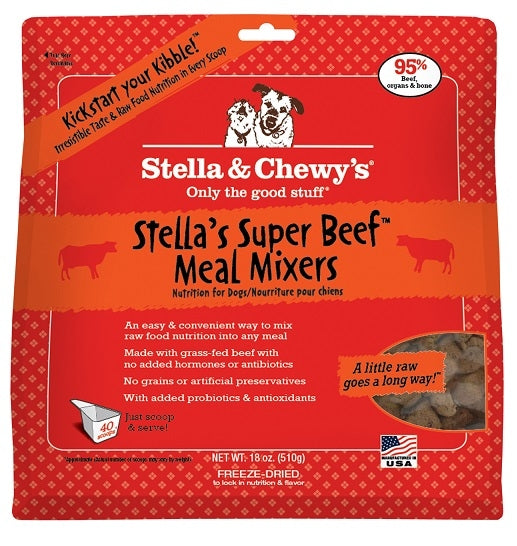 Stella & Chewy's Freeze Dried Meal Mixers Stella's Super Beef Formula for Dogs Food