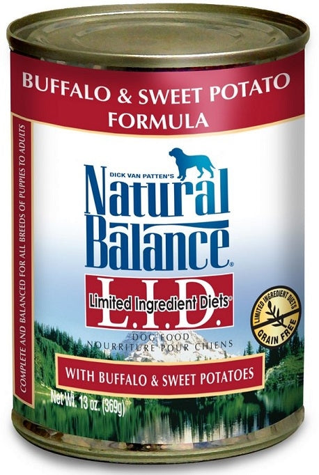 Natural Balance L.I.D. Limited Ingredient Diets Buffalo and Sweet Potato Formula Canned Dog Food