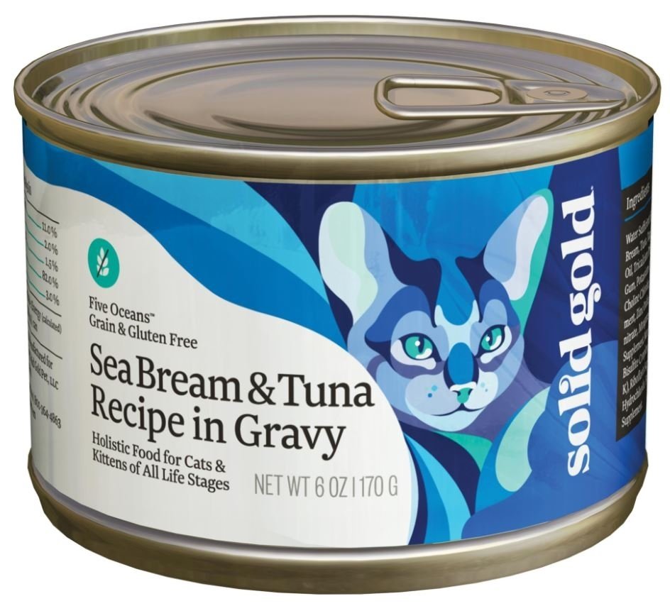 Solid Gold Five Oceans SeaBream and Tuna Recipe in Gravy Grain-Free Canned Cat Food