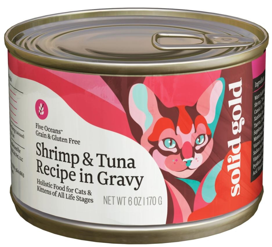Solid Gold Five Oceans Grain Free All Life Stages Shrimp and Tuna Canned Cat Food