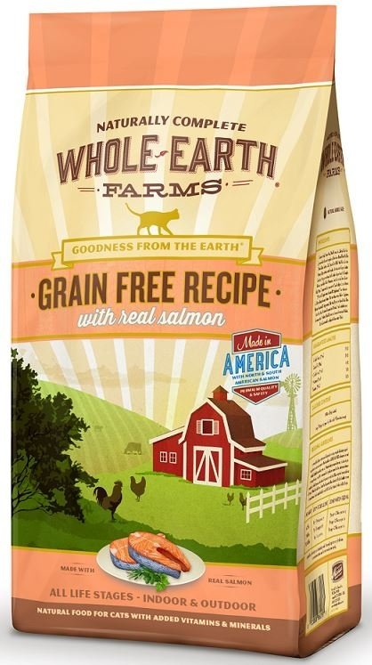 Whole Earth Farms Grain Free Real Salmon Recipe Dry Cat Food