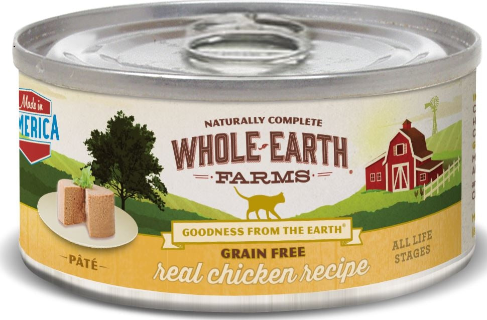 Whole Earth Farms Grain Free Real Chicken Recipe Canned Cat Food