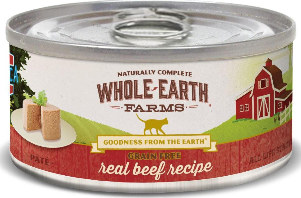 Whole Earth Farms Grain Free Real Beef Canned Cat Food