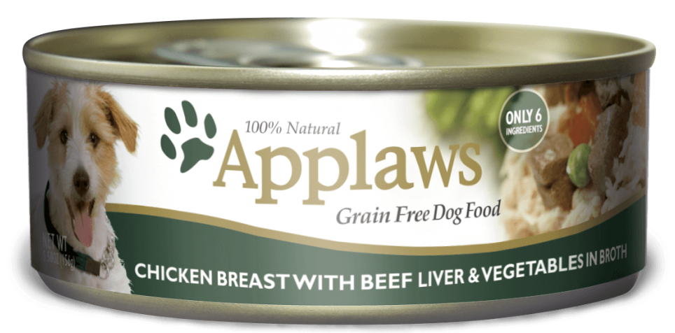 Applaws Chicken Breast with Beef Liver and Vegetables Canned Dog Food