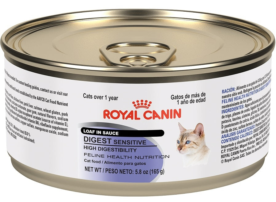 Royal Canin Feline Health Nutrition Digest Sensitive Loaf in Sauce Canned Cat Food