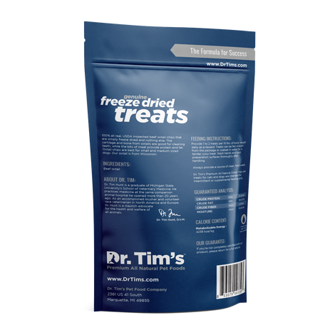 Dr. Tim's Freeze Dried Natural Oxtail Chips Dog and Cat Treats