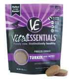 Vital Essentials Freeze Dried Grain Free Turkey Mini Patties Entree for Dogs Food