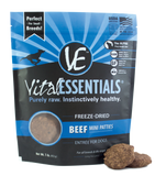 Vital Essentials Freeze Dried Beef Grain Free Mini Patties Entree for Dogs Food