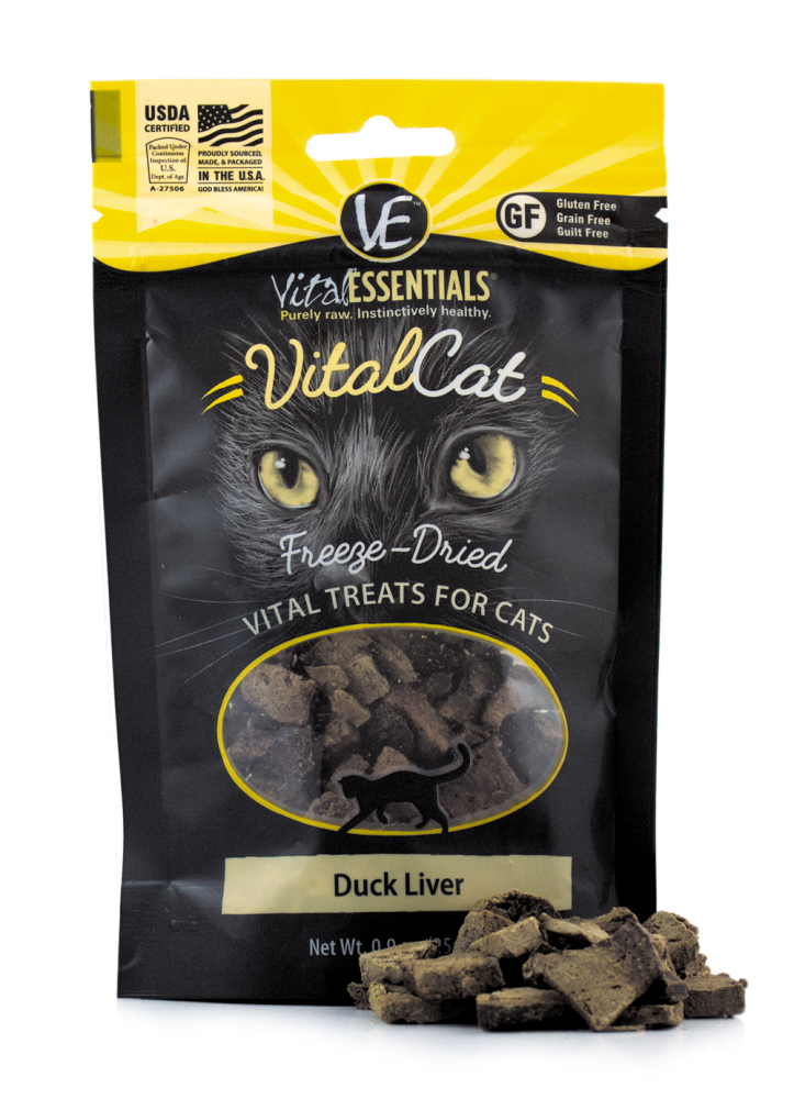 Vital Essentials Vital Cat Freeze Dried Grain Free Duck Liver Cat Treats