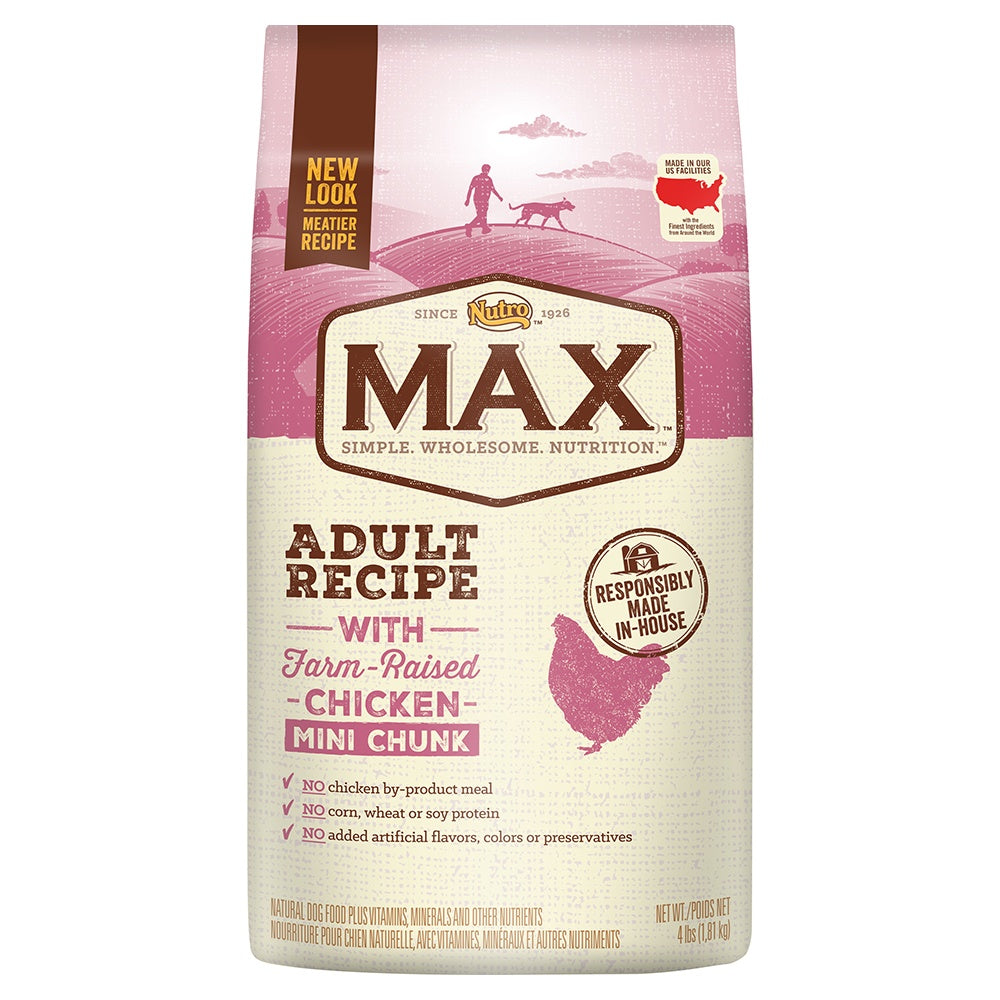 Nutro Max Adult Recipe With Farm Raised Chicken Mini Chunk Dry Dog Food