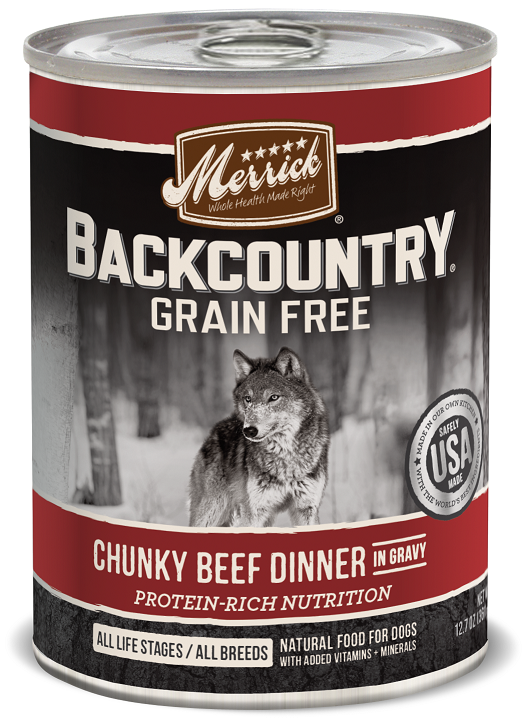 Merrick Backcountry Grain Free Chunky Beef Canned Dog Food