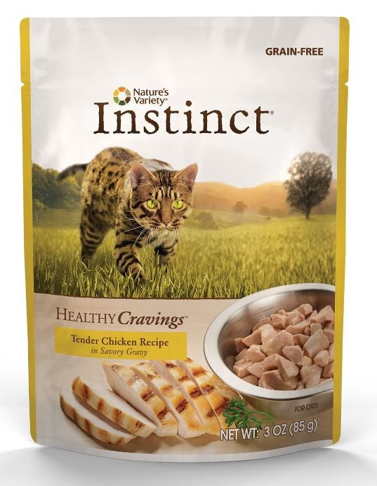 Nature's Variety Instinct Healthy Cravings Grain Free Tender Chicken Recipe Meal Topper Pouches for Cats