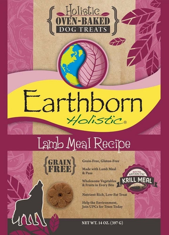 Earthborn Holistic Grain Free Oven Baked Biscuits Lamb Meal Recipe Dog Treats