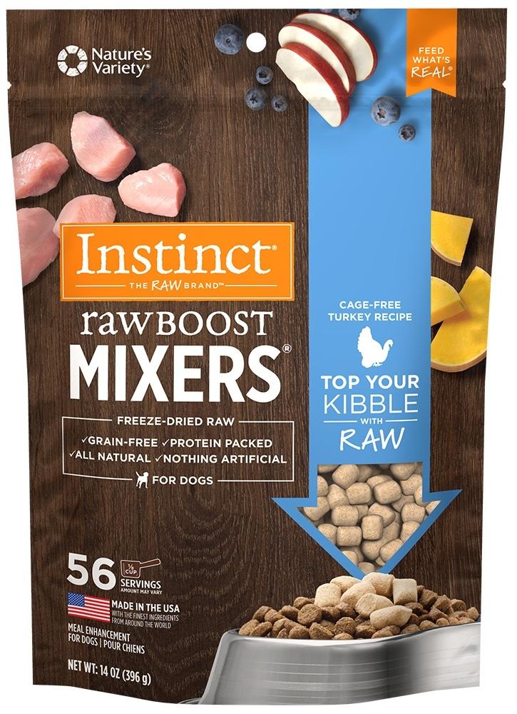 Nature's Variety Instinct Raw Boost Mixers Grain Free Turkey Formula Freeze Dried Dog Food Topper