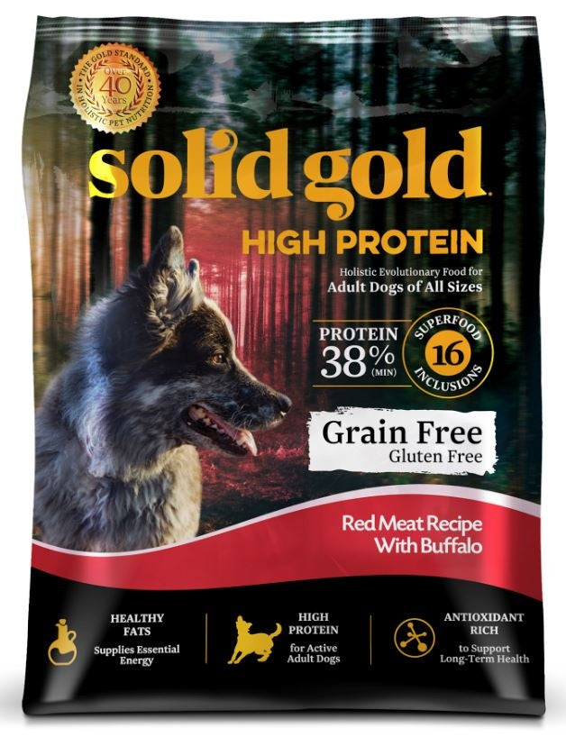 Solid Gold Grain Free Adult High Protein with Red Meat and Buffalo Dry Dog Food