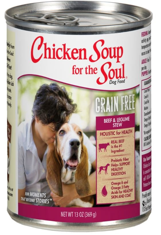 Chicken Soup For The Soul Grain Free Beef and Legume Stew Canned Dog Food