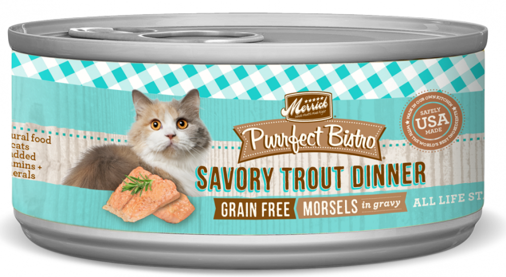 Merrick Purrfect Bistro Grain Free Savory Trout Dinner Canned Cat Food