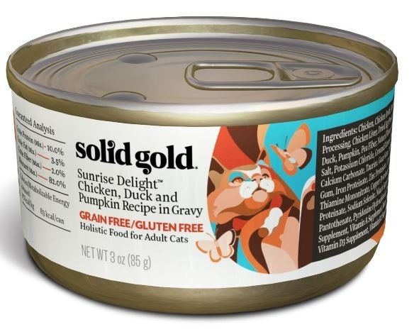 Solid Gold Grain Free Adult Sunrise Delight Chicken and Duck Recipe Canned Cat Food