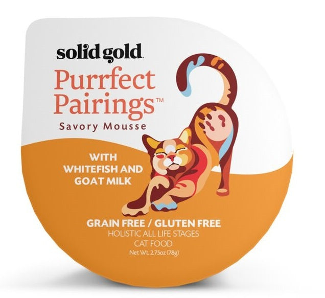 Solid Gold Grain Free Purrfect Pairings Whitefish Savory Mousse Cat Food Tray