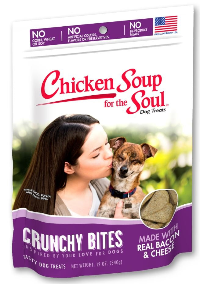 Chicken Soup For The Soul Bacon and Cheese Crunchy Bites Dog Treats