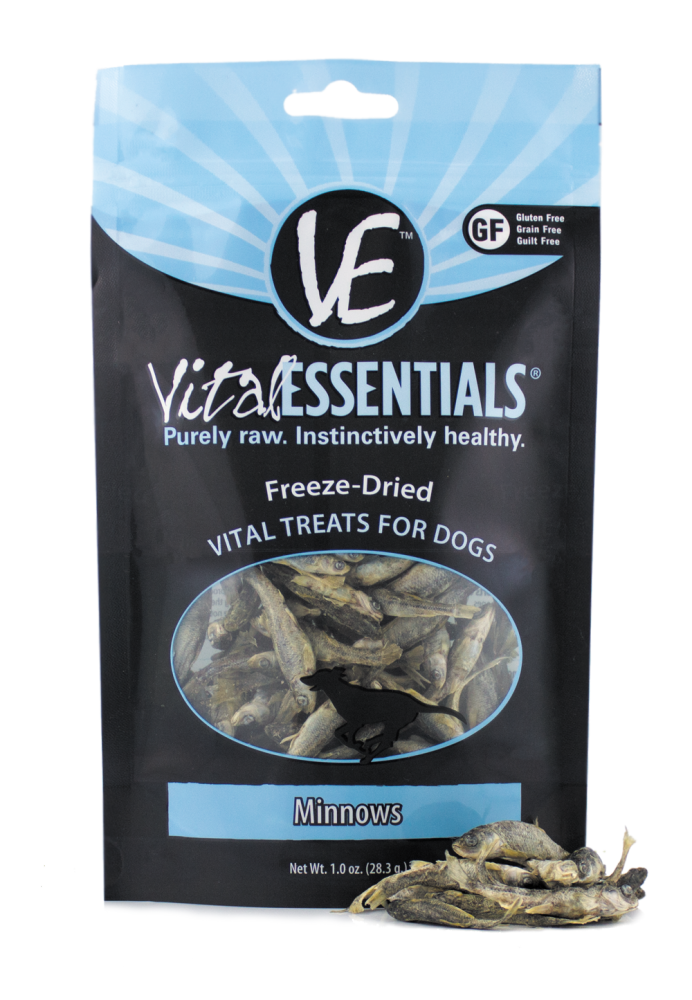 Vital Essentials Freeze Dried Grain Free Minnows Treats for Dogs